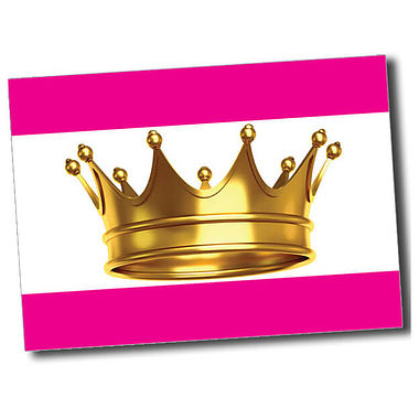 Personalised Crown Postcard - Pink - A6