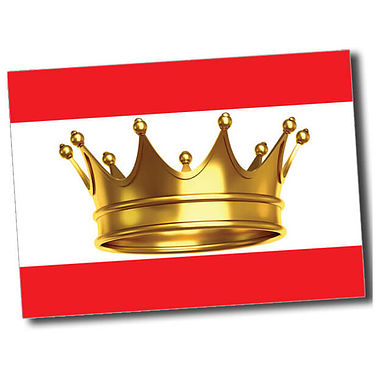 Personalised Crown Postcard - Red - A6