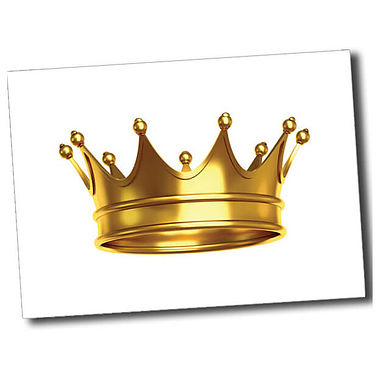 Personalised Crown Postcard - White - A6
