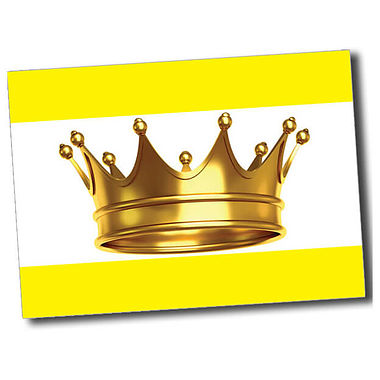 Personalised Crown Postcard - Yellow - A6