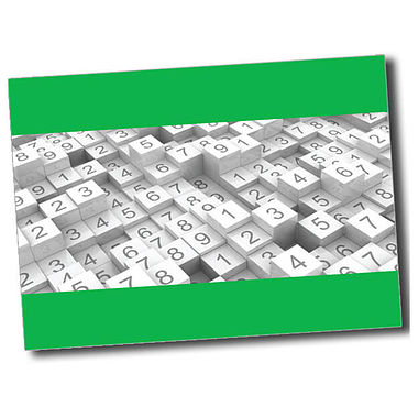 Personalised Numbers Postcard - Green - A6