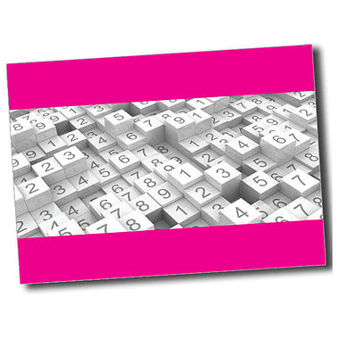 Personalised Numbers Postcard - Pink - A6
