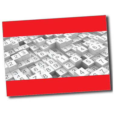 Personalised Numbers Postcard - Red - A6