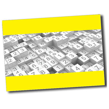 Personalised Numbers Postcard - Yellow - A6