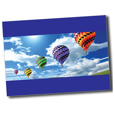 Personalised Hot Air Balloon Postcard - Blue - A6