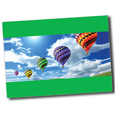 Personalised Hot Air Balloon Postcard - Green - A6