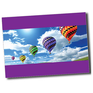 Personalised Hot Air Balloon Postcard - Purple - A6