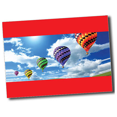 Personalised Hot Air Balloon Postcard - Red - A6