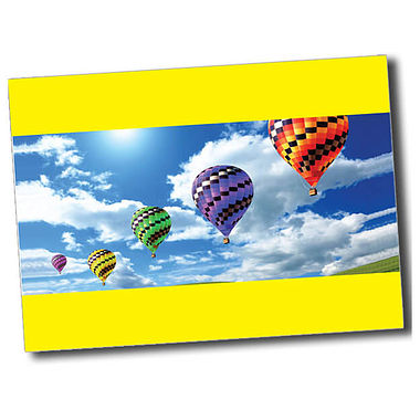 Personalised Hot Air Balloon Postcard - Yellow - A6