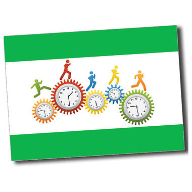 Personalised Clocks Postcard - Green - A6