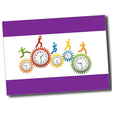 Personalised Clocks Postcard - Purple - A6