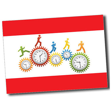 Personalised Clocks Postcard - Red - A6