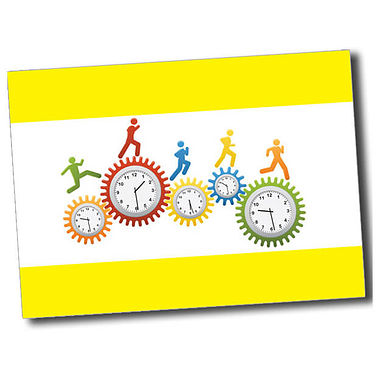 Personalised Clocks Postcard - Yellow - A6