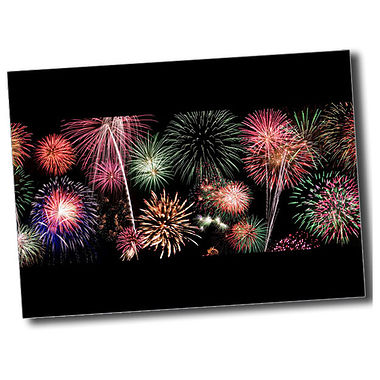 Personalised Fireworks Postcard - Black - A6