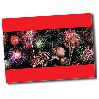Personalised Fireworks Postcard - Red - A6