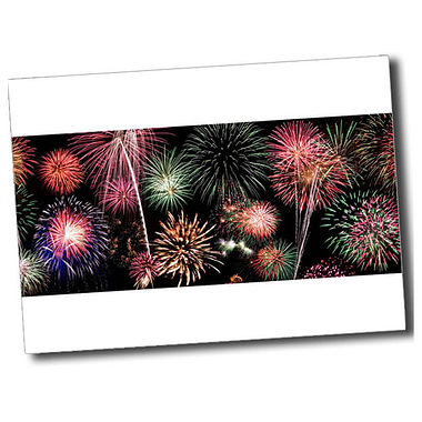 Personalised Fireworks Postcard - White - A6