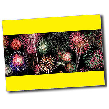 Personalised Fireworks Postcard - Yellow - A6
