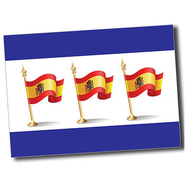 Personalised Spanish Flag Postcard - A6
