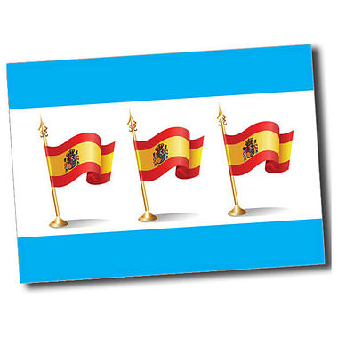 Personalised Spanish Flag Postcard - Cyan - A6