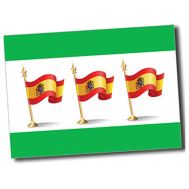 Personalised Spanish Flag Postcard - Green - A6