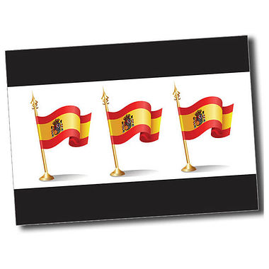 Personalised Spanish Flag Postcard - Black - A6