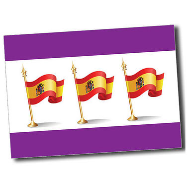 Personalised Spanish Flag Postcard - Purple - A6