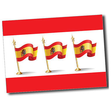 Personalised Spanish Flag Postcard - Red - A6