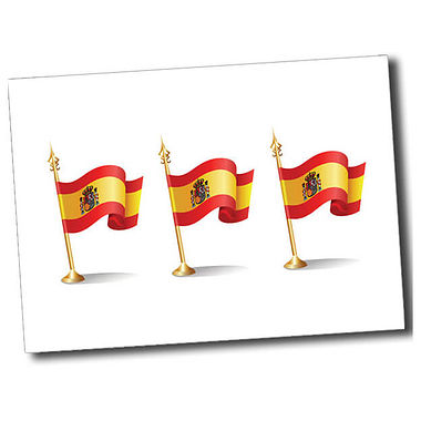 Personalised Spanish Flag Postcard - White - A6