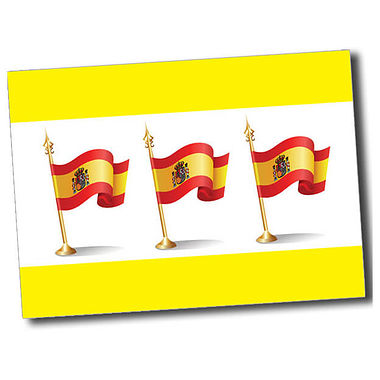 Personalised Spanish Flag Postcard - Yellow - A6