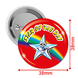 10 Star of the Day Badges - 37mm