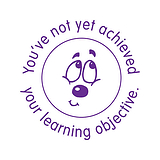You've Not Yet Achieved Your Learning Objective Stamper - Purple - 25mm