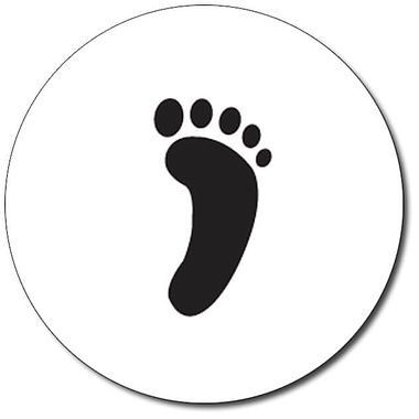 Personalised Footprint Stamper - Black - 25mm