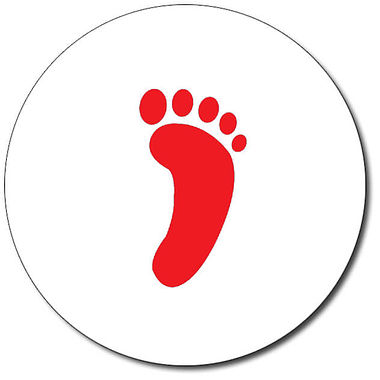 Personalised Footprint Stamper - Red - 25mm