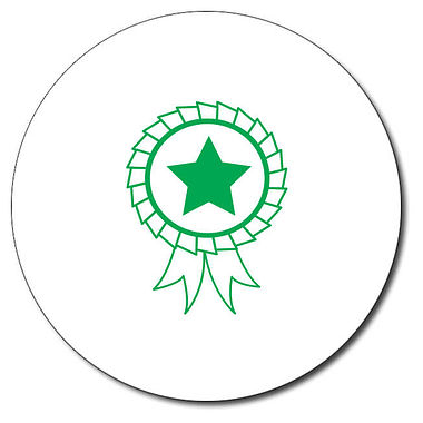 Personalised Rosette Stamper - Green - 25mm