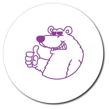 Personalised Polar Bear Stamper - Purple - 25mm