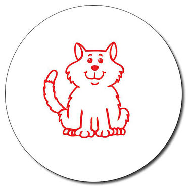 Personalised Cat Stamper - Red - 25mm