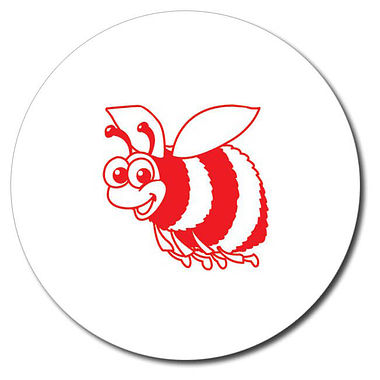 Personalised Bee Stamper - Red - 25mm