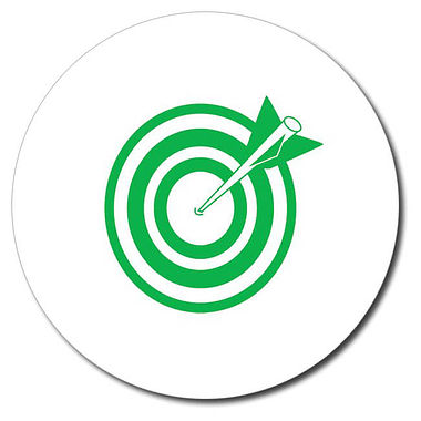 Personalised Arrow and Target Stamper - Green - 25mm