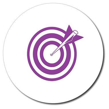 Personalised Arrow and Target Stamper - Purple - 25mm