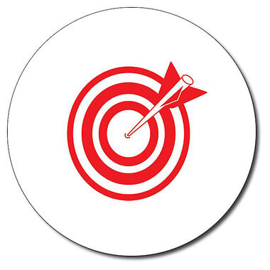 Personalised Arrow and Target Stamper - Red - 25mm