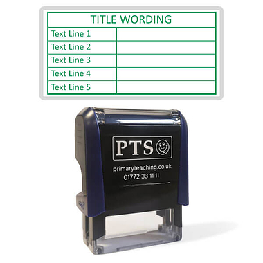 Personalised Table Stamper - Green - 75mm x 38mm