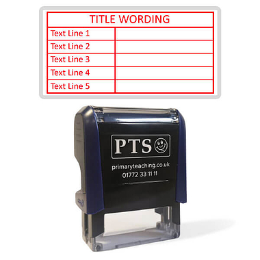 Personalised Table Stamper - Red - 75mm x 38mm