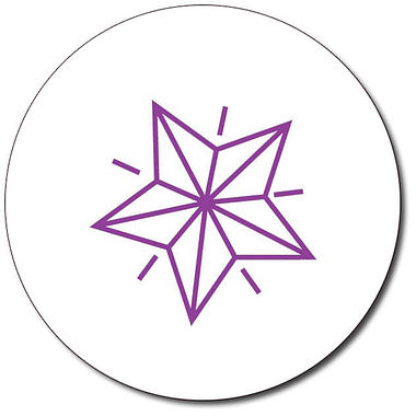 Personalised Shining Star Stamper - Purple - 25mm