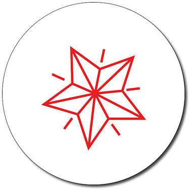 Personalised Shining Star Stamper - Red - 25mm