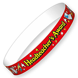 10 Headteacher's Award Wristbands - Red