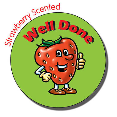 Well Done Strawberry Scented Stickers (37mm x 35)