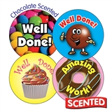 20 Chocolate Scented Reward Stickers - 32mm