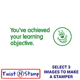 Learning Objective Achieved Target Smiley Twist N Stamp Brick - Green
