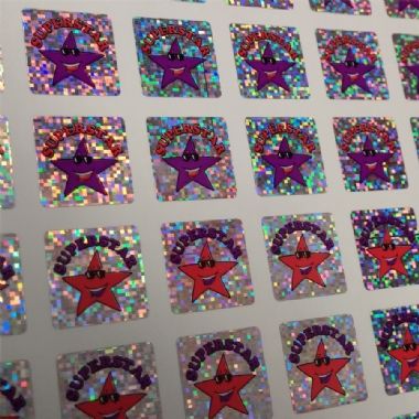 140 Holographic Superstar Stickers - 16mm