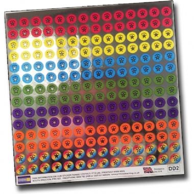 3136 Metallic Star Stickers - 10mm